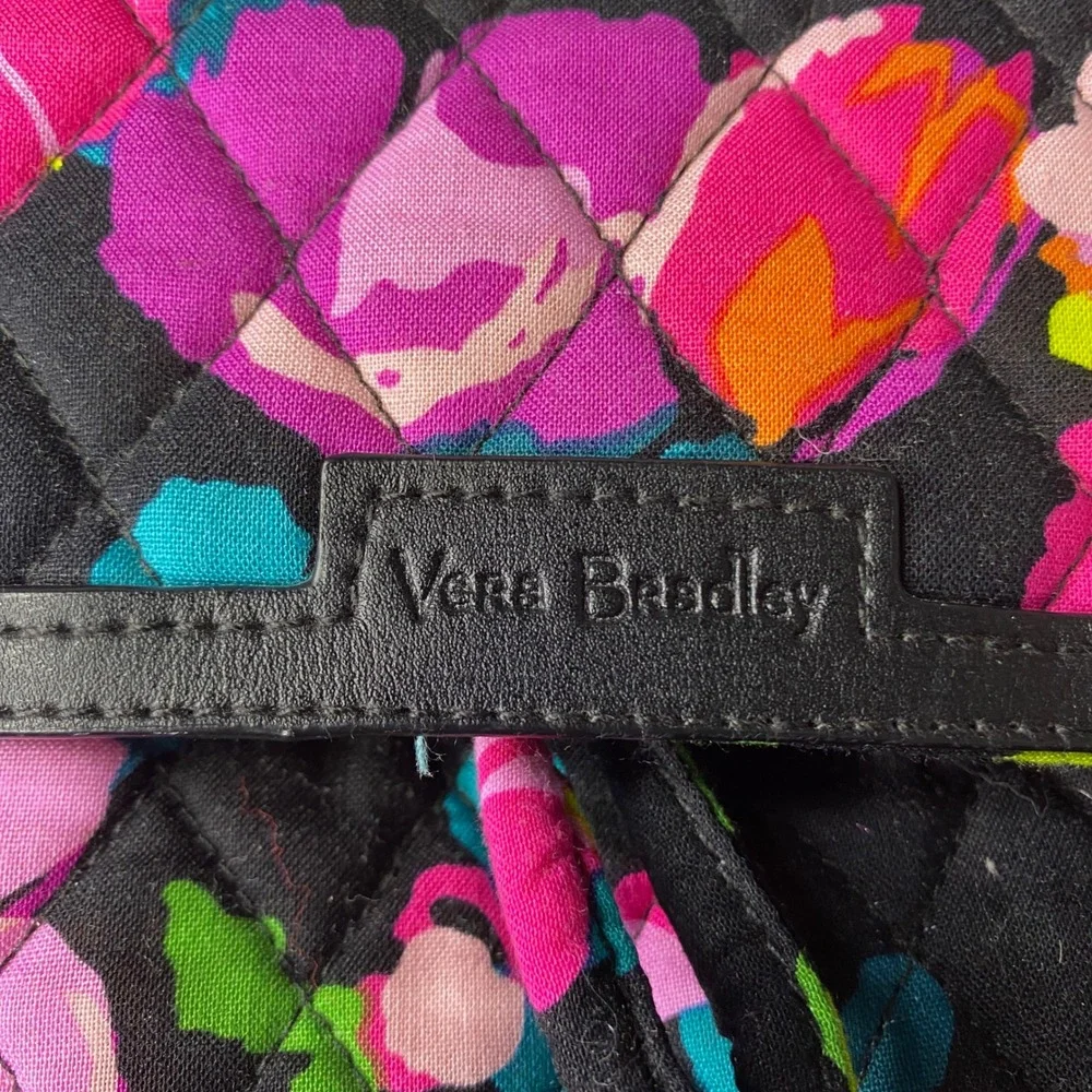 Vera Bradley Hilo Meadow Quilted Floral Fashion Backpack Drawstring Flap‎